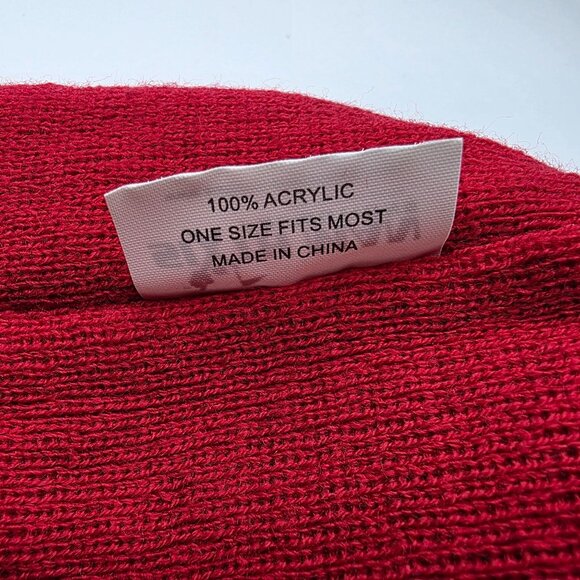 Los Angeles Angels San Diego Zoo Safari Park Adults Red Beanie Hat Winter Warm - Picture 6 of 6